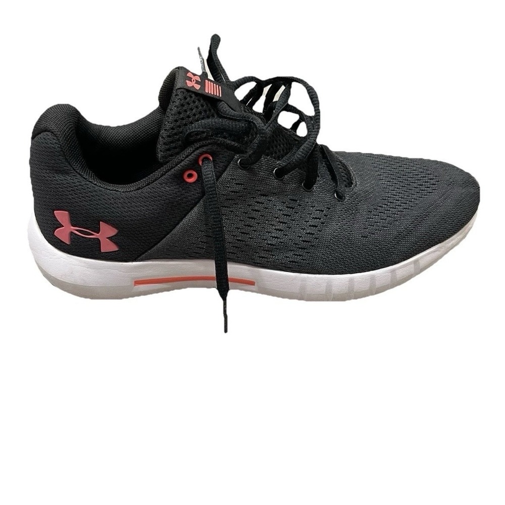 Under Armour Womens 9 Black Gray Pink Running Shoes 3000101-001 Sneaker
